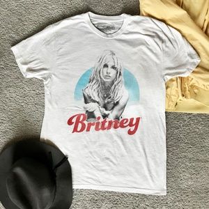 White Britney Spears Graphic Tee